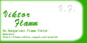 viktor flamm business card